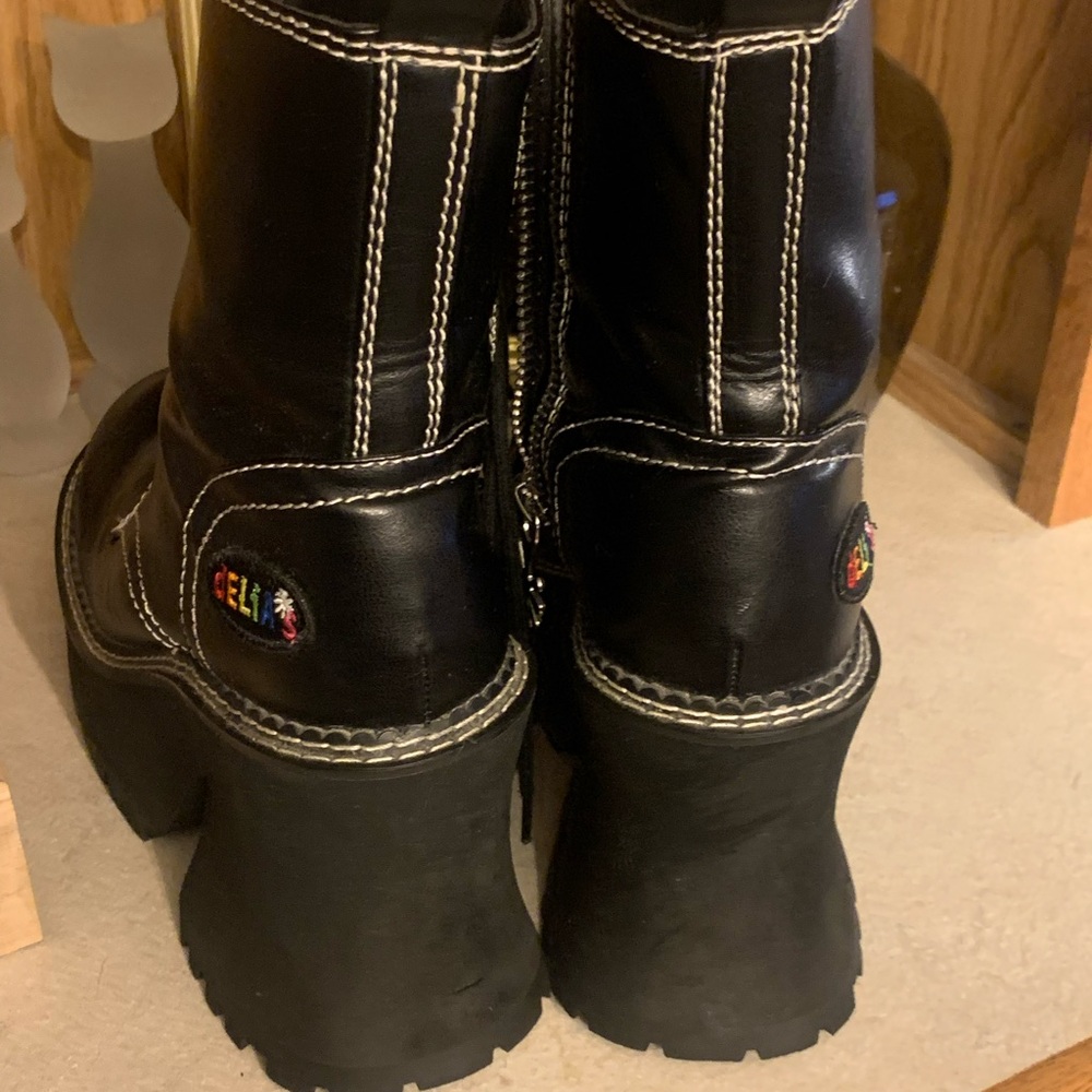 Dolls Kill Black Platform Boots - Picture 3 of 5
